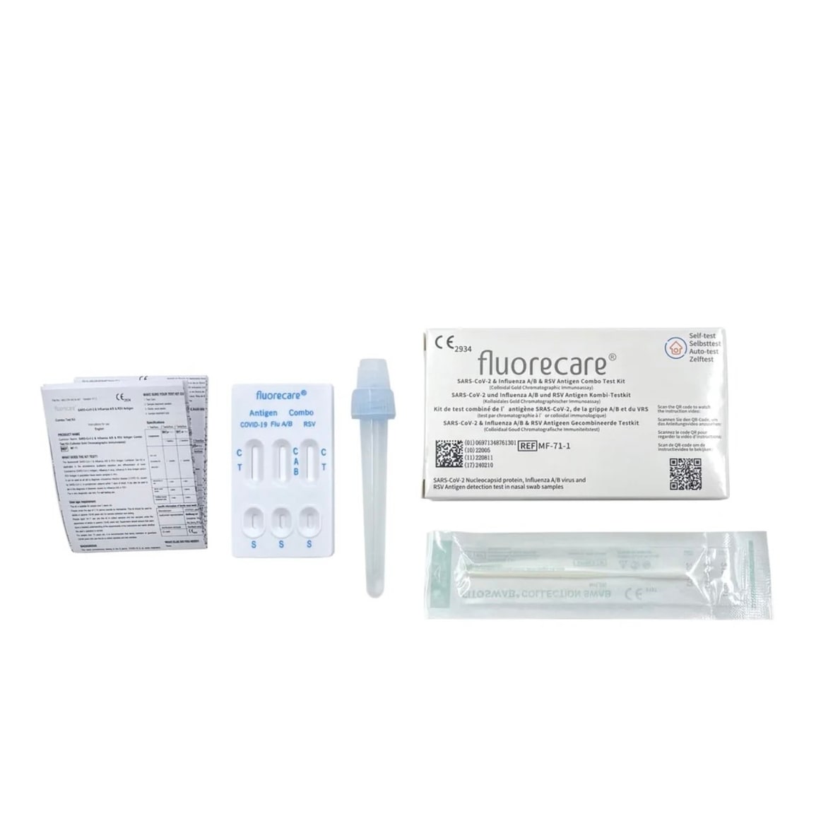 fluorecare® SARS-CoV-2, Influenza A/B & RSV Combo-Schnelltest 1er  500 Stück