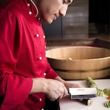 thumbnail of Arcos Cuchillo Usuba Cuchillo Asiático, Hoja de Acero Inoxidable NITRUM 175 mm, Mango de Polioximetileno (POM), Color Negro