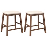 thumbnail of chaises de bar avec coussins 2 pcs marron bois massif d'hévéa Modèle Apex Cuisine