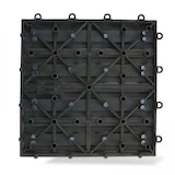 thumbnail of 8er-Set Klickfliesen aus dunkelgrauem Kunstholz