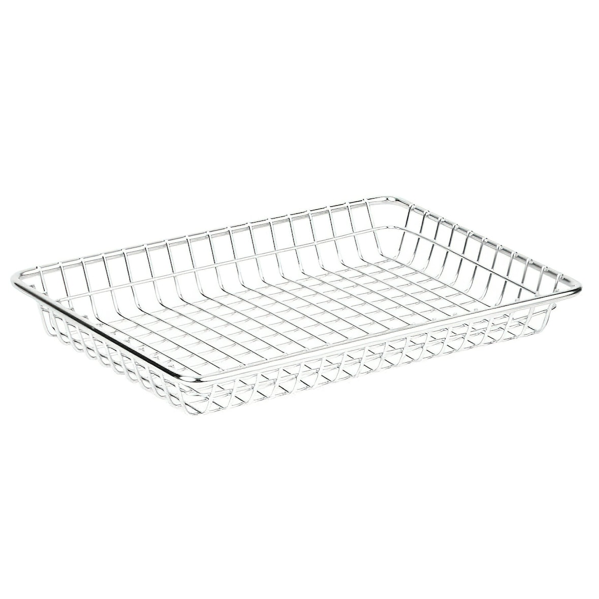 GET - 4-835809/6 - (Pack de 6 uds) - Cesta rectangular de rejilla - 22,9 x 17,8 cm - Acero inoxidable