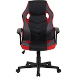 thumbnail of Sedia da ufficio ergonomica Glendale in similpelle nero/rosso