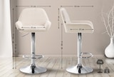 thumbnail of 2er Set Barhocker Braga Samt creme/Metall in Chromoptik