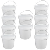 thumbnail of Eimer Deckel lebensmittelecht 20 L Liter leer weiß Henkel Metall Set 10 Stück