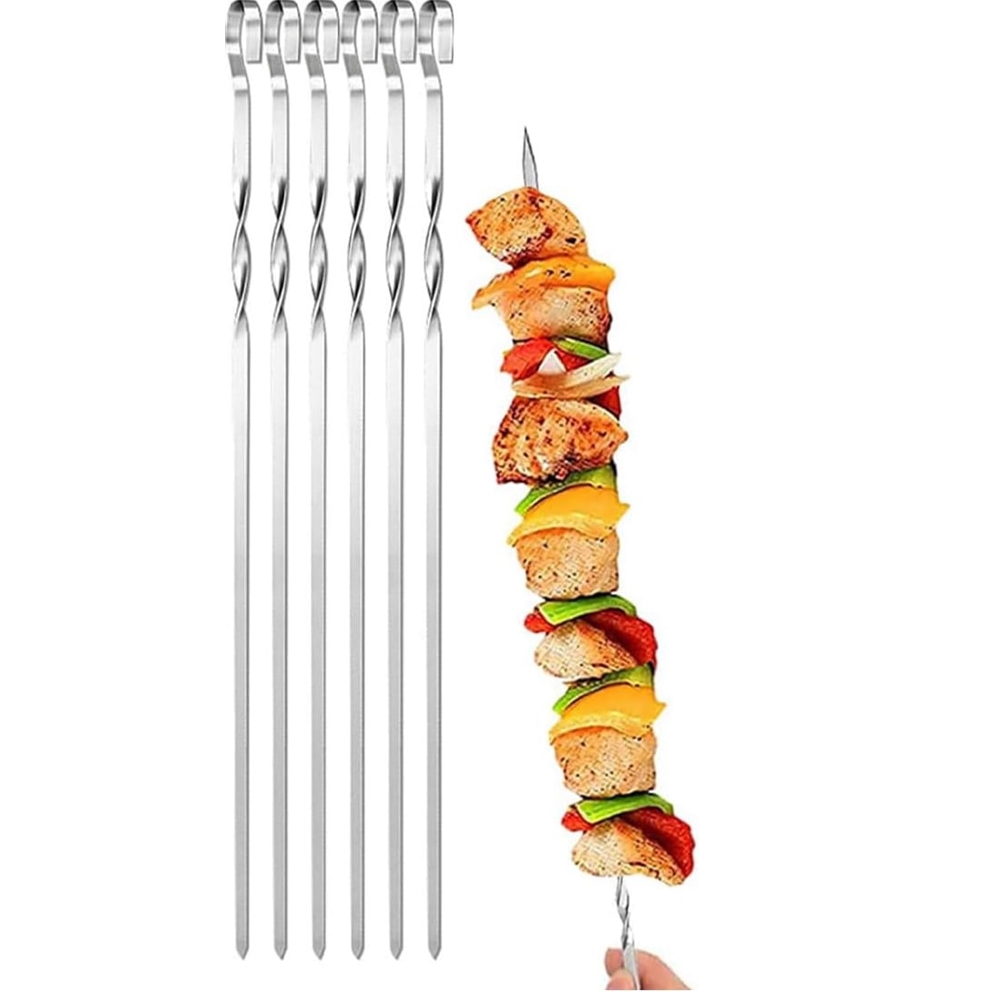 Hostelnovo - Pack 6 Brochetas inox 43 cm