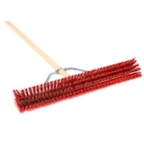 thumbnail of Stabiler Straßenbesen 60cm Breit mit speziellem Stielstabilisator und Stiel 160cm Lang rote Borsten Besen Kehrbesen