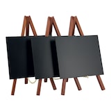 thumbnail of Securit® Mini-chevalet tableau noir en bois finition acajou laqué - lot de 3