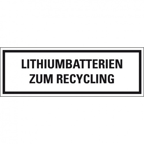 Aufkleber I Verpackungszeichen Lithiumbatterien zum.., deutsch, Folie, seewasserbeständig, 500/Rolle, IMDG-Code, GGVSEB, ADR