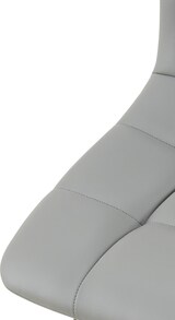 thumbnail of Décoshop26 -4er-Set Esszimmerstühle mit quadratischen Ziernähten grauen PVC-Sitzflächen und schwarzen Metallbeinen 10_0007656