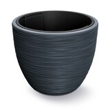 thumbnail of CASARIA® Blumentopf 30L 40x32cm Rillentopf Anthrazit