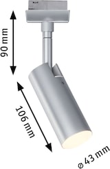 thumbnail of Paulmann URail LED Schienenspot 3-Step-Dim Tubo Einzelspot  150lm 4W 3000K dimmbar 230V Chrom matt 95590