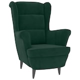 thumbnail of vidaXL Ohrensessel mit Hocker Dunkelgrün Samt
