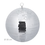 thumbnail of Relaxdays Discokugel, Ø 30 cm, Deko Spiegelkugel zum Aufhängen, große Partykugel mit Metallöse, Discoball Party, silber