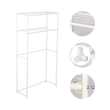 thumbnail of Estantería Metálica Blanca para Baño con 2 Baldas Salva Obstáculos 68x28x169cm 20Kg 7house