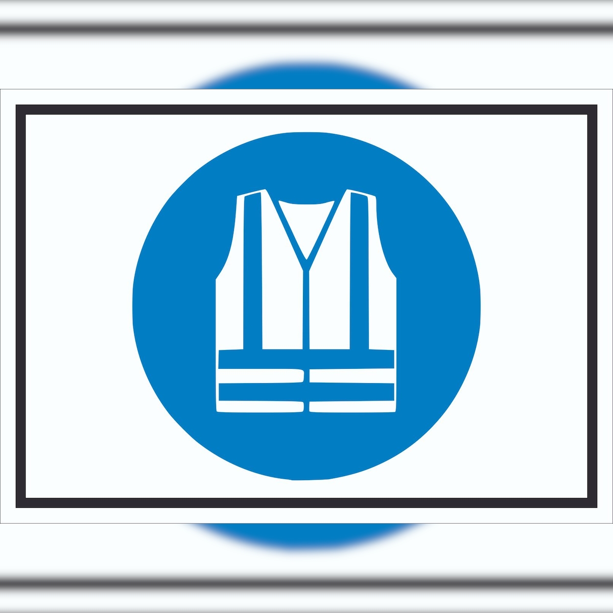 HB-Druck Warnweste benutzen Symbol Schild A4 (210x297mm)