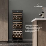 thumbnail of Klarstein Vinovilla Trio Weinkühlschrank | 144 Flaschen | 3 Zonen | 38 dB | 12 Regale | Kompressor | 413 Liter Schwarz