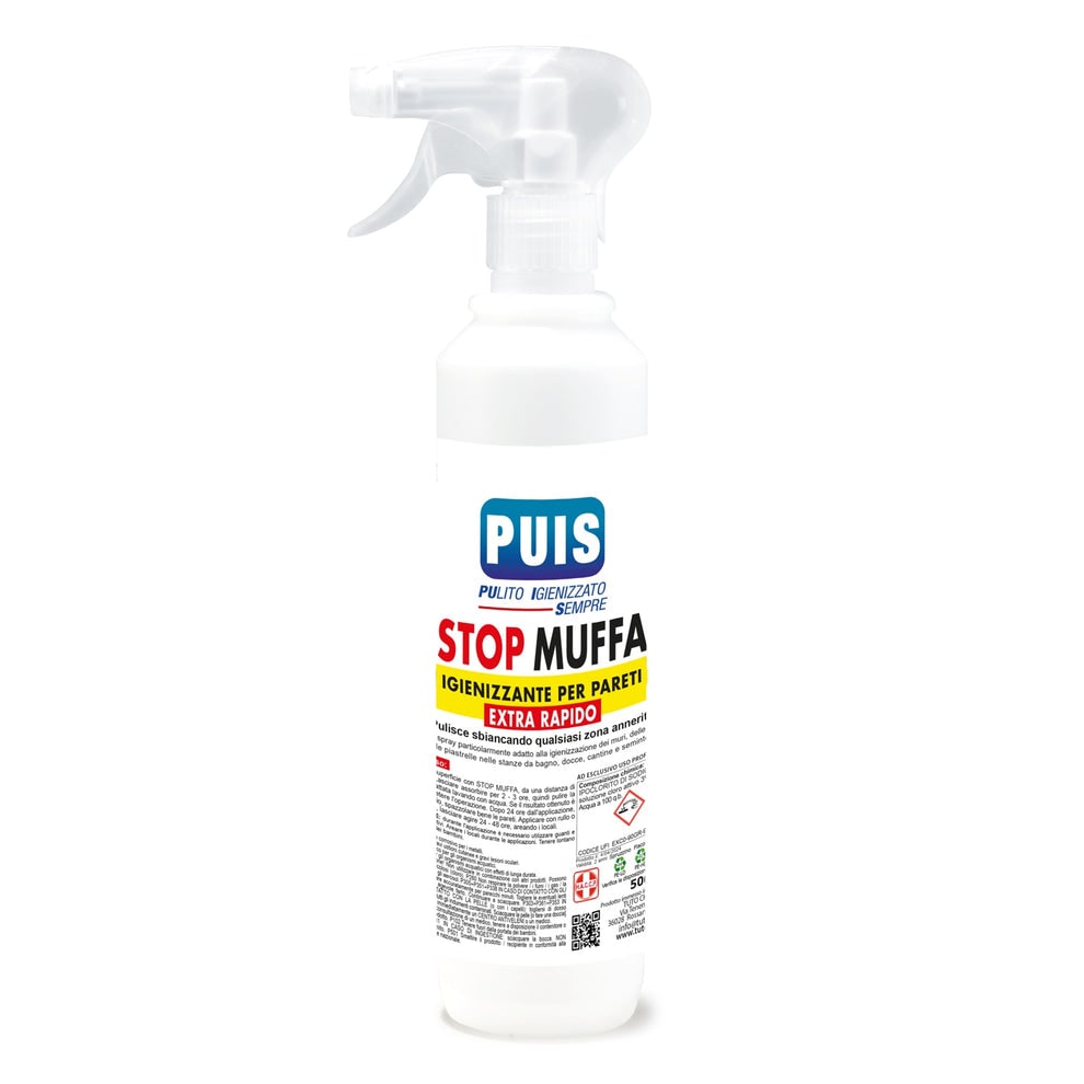 Puis Stop Muffa Pareti Igienizzante ml 500 - Prodotto Professionale - HACCP