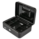 thumbnail of HMF Geldkassette abschließbar, Kasse mit Münzeinsatz, 5 Münzfächer, 25 x 18 x 9 cm, Schwarz