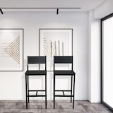 thumbnail of Set 2 Sgabelli colore NERO Mod. LIGNANO moderni e comodi seduta altezza 67 cm by Yelloo