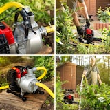 thumbnail of EBERTH 2 pk waterpomp met 12.000 l/u en 17,5 m opvoerhoogte, 1 inch aansluiting, tuinpomp vuilwaterpomp met 2-takt motor en 7 m opvoerhoogte
