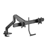 thumbnail of ACT AC8344 Premium Dual Monitorarm | Gasveer | Crossbar | 2 monitoren tot elk 32"en 9Kg | VESA | Kantelen/Roteren/Zwenken | Zwart