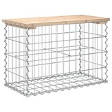 thumbnail of vidaXL Gartenbank aus Gabionen 63x31,5x42 cm Massivholz Kiefer