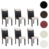 thumbnail of 6er-Set Esszimmerstuhl Stuhl Küchenstuhl klassisch und zeitlos  | HxBxT 90x43x56cm | Sitzhöhe 45cm |  Kunstleder  |  dunkle Beine |  Rot-Braun