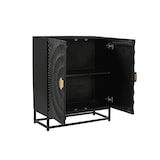 thumbnail of SIT Möbel ladekast | 4 deuren | massief zwart mango | goudkleurig metalen onderstel | B 75 x D 35 x H 90 cm