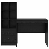 thumbnail of vidaXL Schreibtisch mit Schubladen 2 pcs Schwarz Eichen-Optik