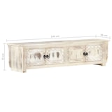 thumbnail of vidaXL Tv-meubel 140x30x35 cm massief mangohout wit