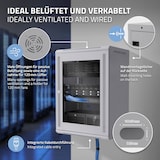 thumbnail of ECD Germany Netzwerkschrank 16 HE Grau, Serverschrank 19 Zoll, Wandmontage 600×850×450 mm, abschließbare Glastür