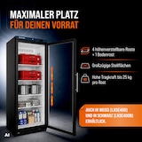 thumbnail of GastroHero Lagerkühlschrank ECO 400 Glastür Schwarz 336 Liter LED Beleuchtung Umluftkühlung 2 bis +8 °C Gewerbekühlschrank