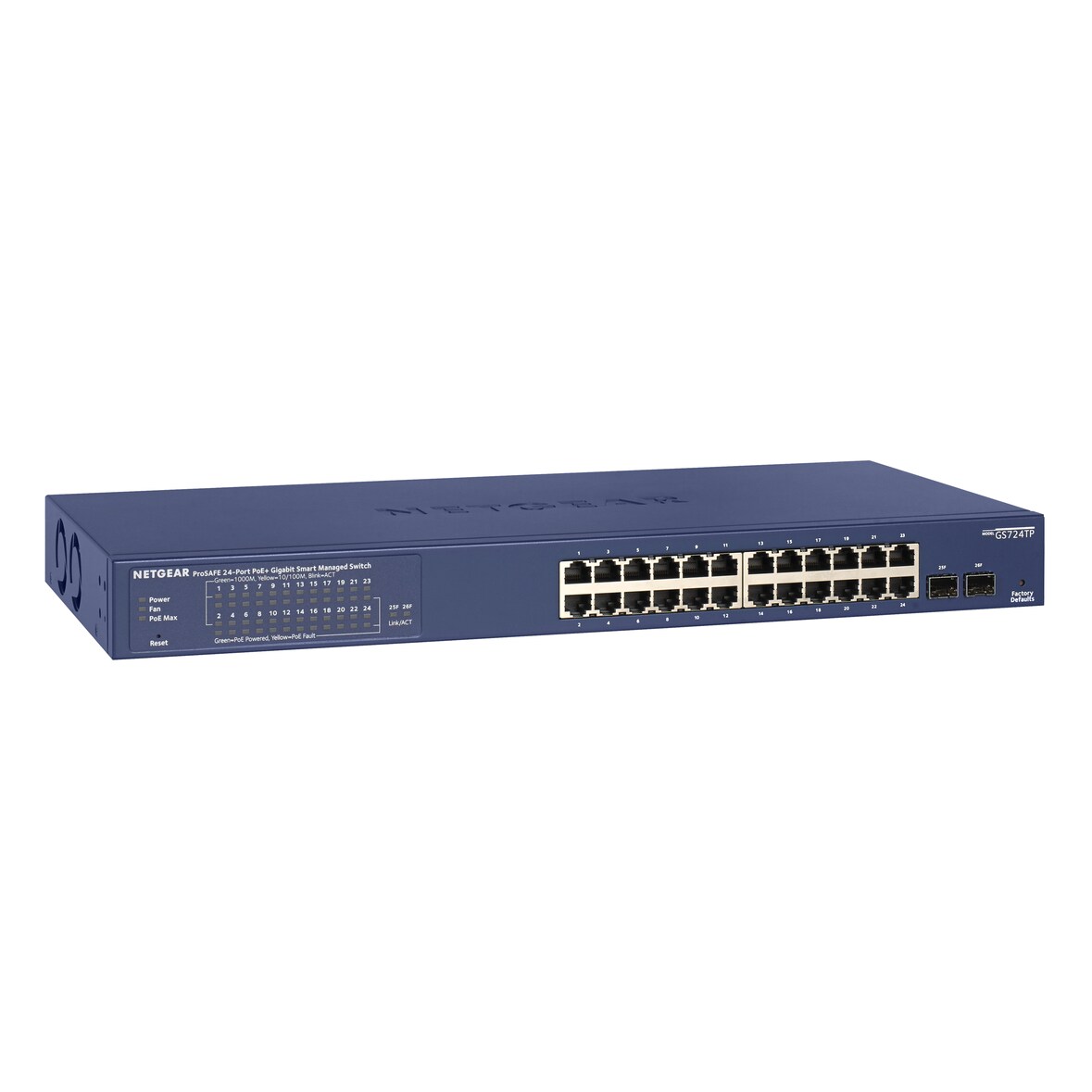 NETGEAR GS724TP Managed L2/L3/L4 Gigabit Ethernet (10/100/1000) Power over Ethernet (PoE) 1U Schwarz, Grau