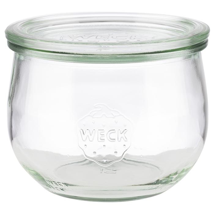Weck 79198 - Set Di 6 Barattoli In Vetro A Tulipano Da 1L Con Coperchio In Legno E Guarnizione In Silicone, Per Pasta E Spezie - 3