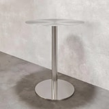 thumbnail of Gastronomie-Edelstahltisch für Bar und Restaurant – Schlanke Ausführung – Runder Tisch Ø80×75cm【BXG-BY80】