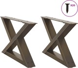 thumbnail of Helloshop26 - Set aus 2 Couchtischbeinen aus Metall 50 x 30 cm stabiles und modernes geometrisches Design aus naturbelassenem Stahl 02_0056973