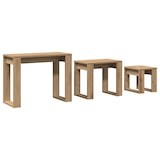 thumbnail of Tables gigognes 3 pcs chêne artisanal bois d'ingénierie Modèle Apex Factory