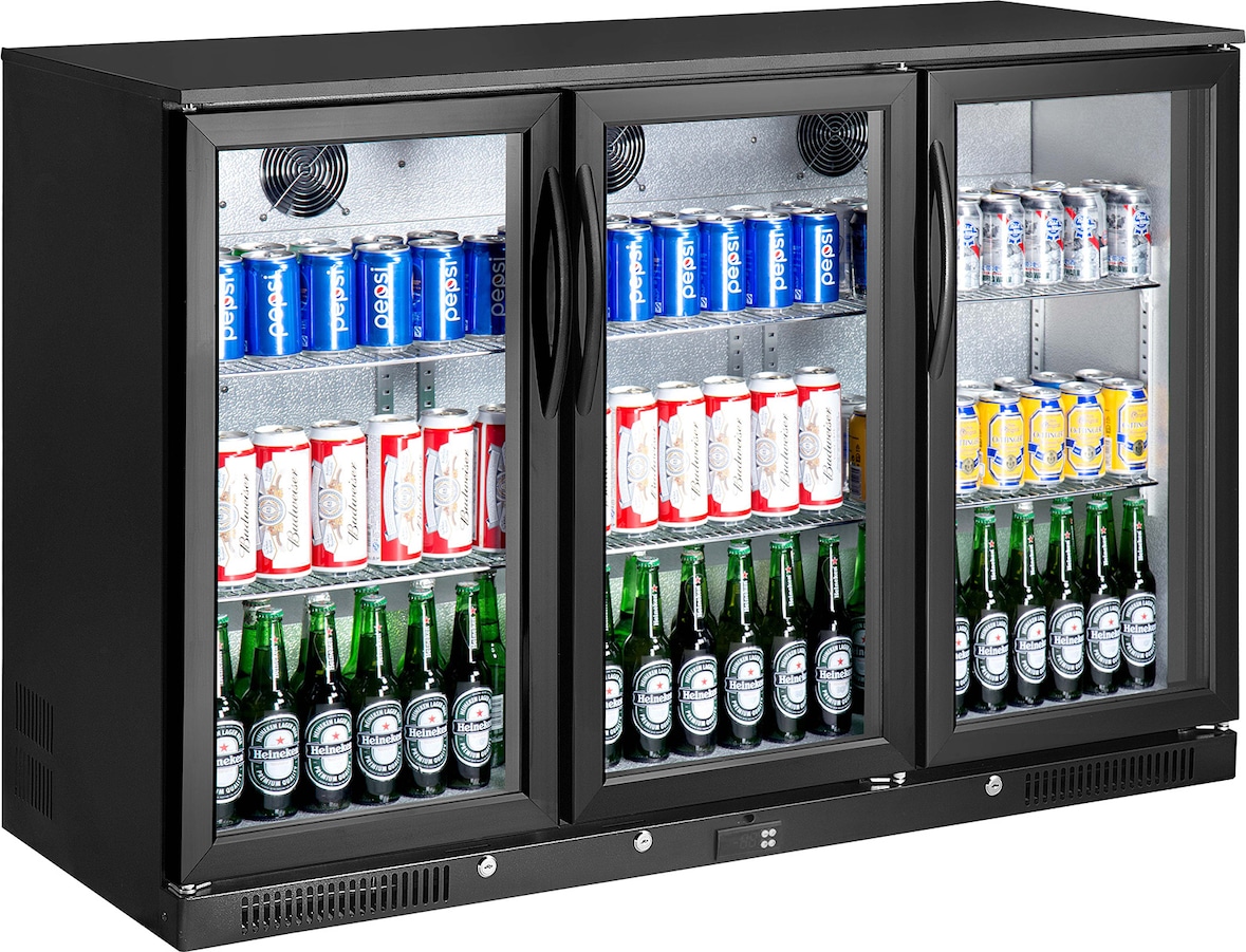 Skyrainbow Flaschenkühler, Inhalt 300 Liter, 3 Flügeltüren
