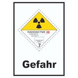 thumbnail of Schild radioaktive Stoffe Radioactive Gefahr III-GELB hochkant A3 (297x420mm)