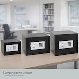 thumbnail of HMF Safe Tresor für Zuhause, Hotel oder Büro, Möbeltresor mit Zahlenschloss für DIN A4 Dokumente, 35 x 25 x 25 cm, Schwarz