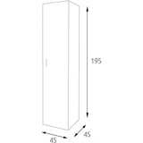 thumbnail of King Home Armadio 1 Anta 5 Vani Nobilitato 45x45x195 cm Rovere