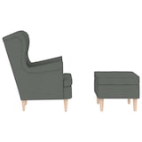 thumbnail of vidaXL Sessel mit Fußhocker Dunkelgrau Stoff