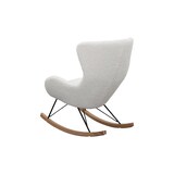 thumbnail of SalesFever Schaukelstuhl | Bezug Teddyfell | Kufen Massiv-Holz | Gestell Metall schwarz | B 75 x T 102 x H 106 cm | weiß