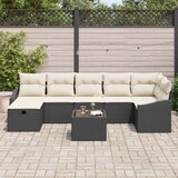 thumbnail of vidaXL Garten-Sofa-Set 8 pcs Schwarz 55 x 62 x 69 cm Poly Rattan