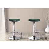 thumbnail of Tabouret de bar Ponte revêtement velours Vert/Chrome