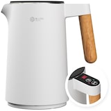 thumbnail of BALTER Edelstahl Wasserkocher WK-08 mit Temperatureinstellung, Doppelwand, BPA frei, leise & kabellos, Warmhaltefunktion, Temperaturanzeige, Weiß,