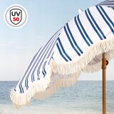 thumbnail of Aktive Sombrilla de playa 8 varillas 200 cm a rayas con flecos