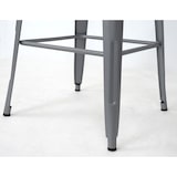 thumbnail of Conjunto mesa alta + 2x banco de bar HWC-A73, banco de bar mesa de bar, design industrial em metal ~ cinzento
