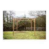 thumbnail of HABRITA pergola en bois thermo chauffé 8.88 m² sans couverture th3030