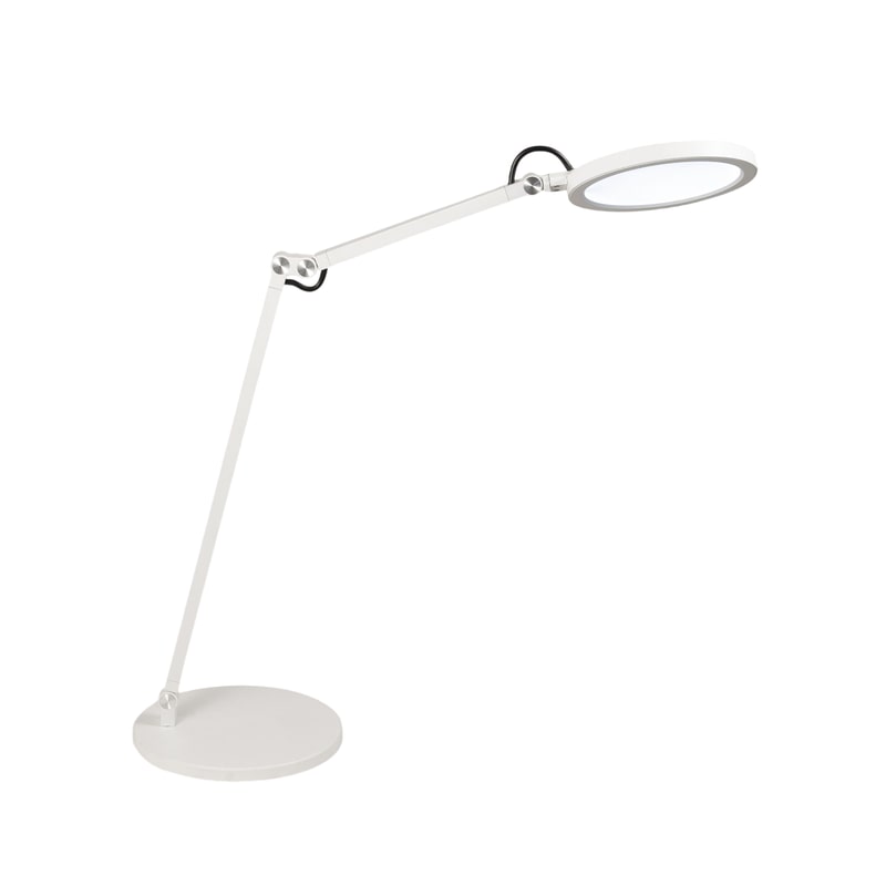 Regina - Lampada da tavolo orientabile bianca Fabas Luce - LED Touch integrato 9W dimmerabile CCT (3000K 4000K 5000K 6000K)